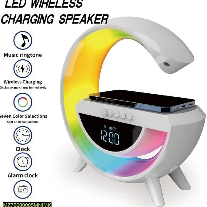 Bluetooth Lamp Speaker with Wireless Charger
