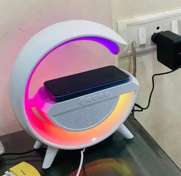 Bluetooth Lamp Speaker with Wireless Charger