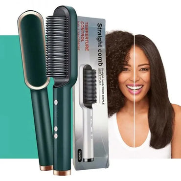 2-in-1 Electric Hair Straightener Comb