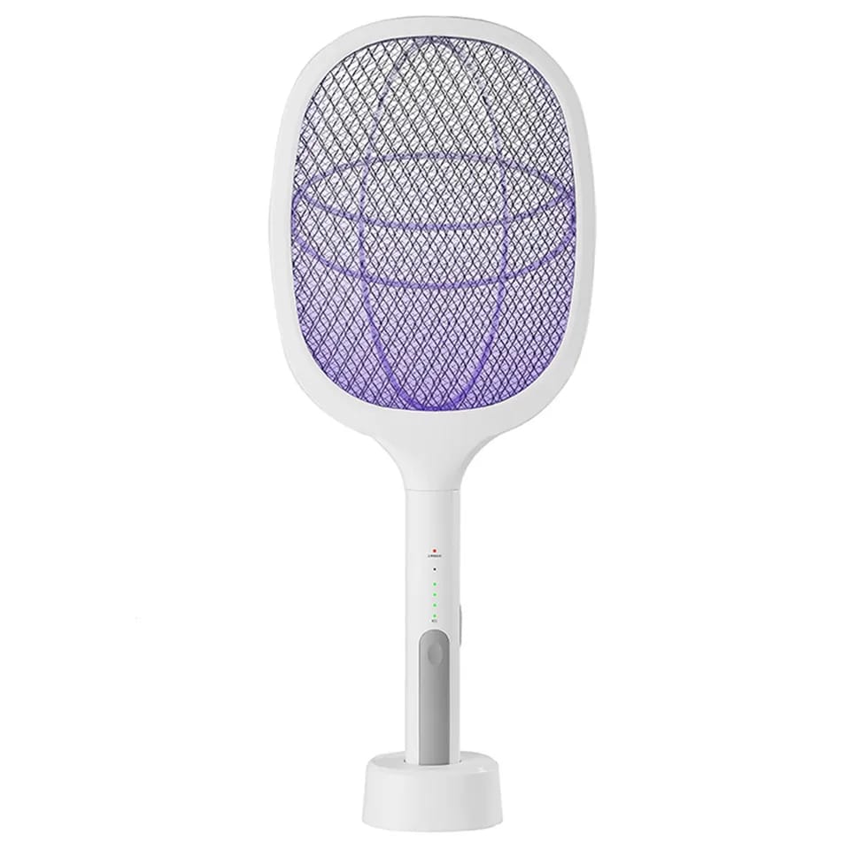 Rechargeable 2-in-1 Electric Mosquito Swatter with Stand