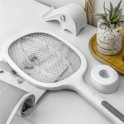 Rechargeable 2-in-1 Electric Mosquito Swatter with Stand