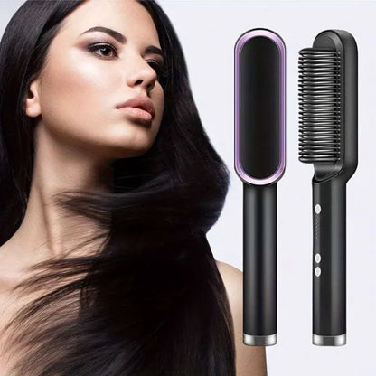 2-in-1 Electric Hair Straightener Comb
