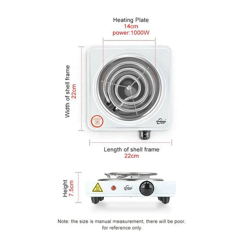 RAF 1000W Single-Burner Electric Stove